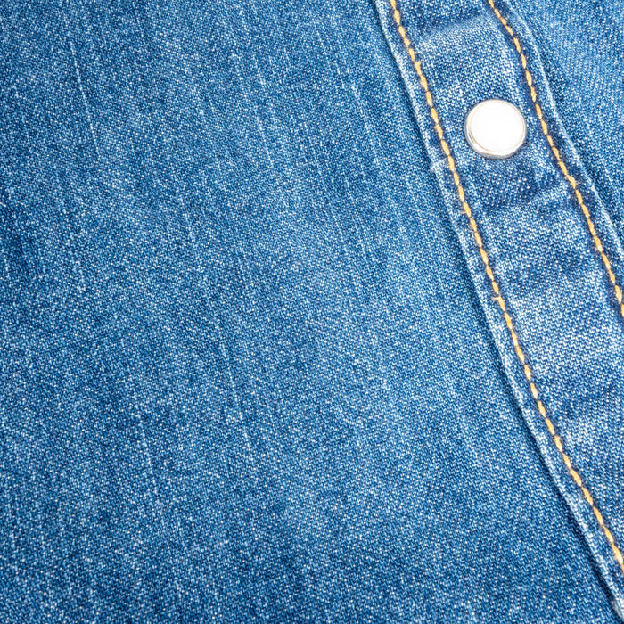 Wrangler Girls Pearl Snap Western Ruffle Denim Shirt