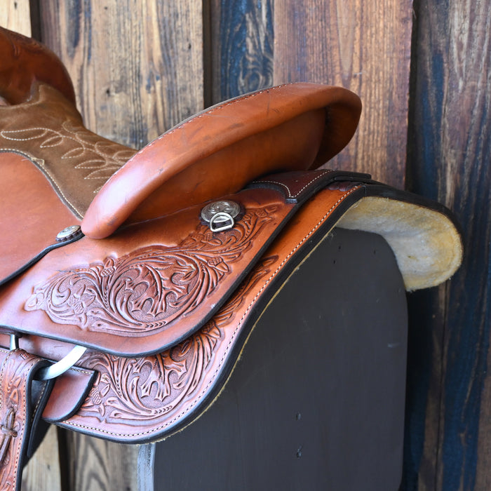 16" USED CIRCLE Y TEAM ROPING SADDLE