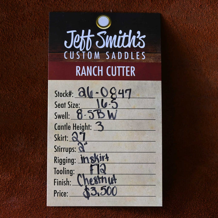 16.5" JEFF SMITH BUSTER WELCH RANCH CUTTER SADDLE
