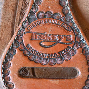 14.5" USED TESKEY'S ROPING SADDLE Saddles Teskey's Saddlery