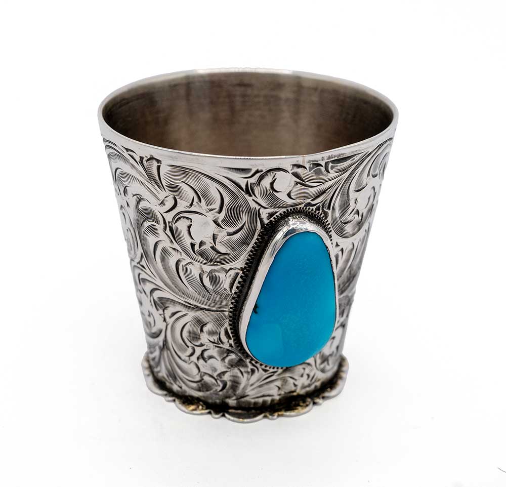 Comstock Heritage Turquoise Shot Glass HOME & GIFTS - Tabletop + Kitchen - Bar Accessories Comstock Heritage   