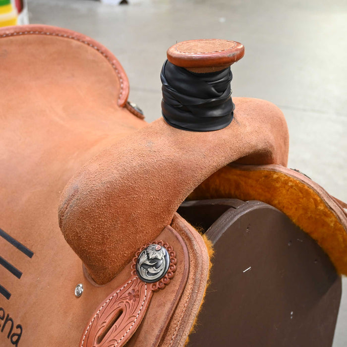15.5" USED CACTUS TEAM ROPING SADDLE Saddles - Used CACTUS SADDLERY