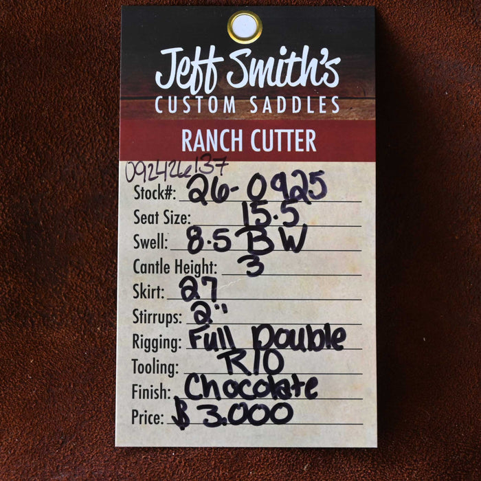 15.5" JEFF SMITH BUSTER WELCH RANCH CUTTER SADDLE