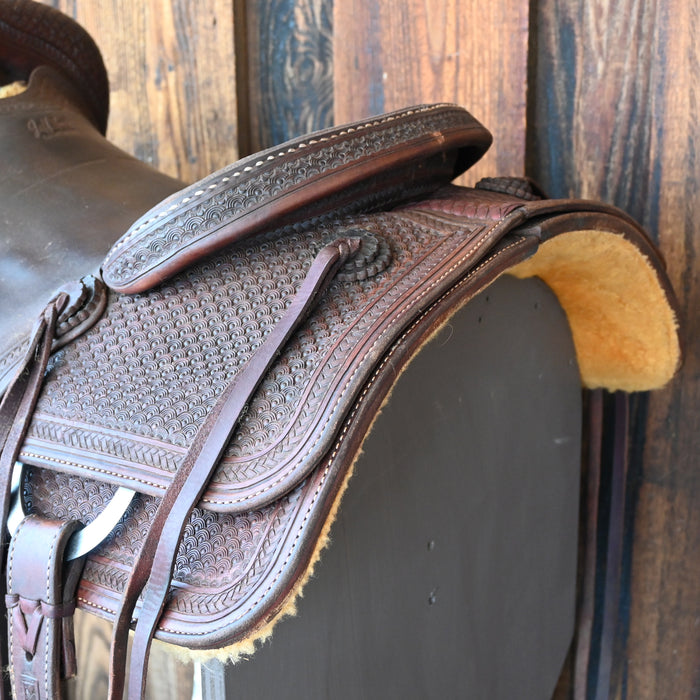 16" USED JEFF SMITH RANCH CUTTER SADDLE