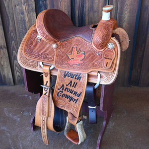 14" USED TESKEY'S ROPING SADDLE