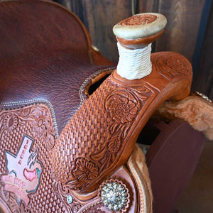 14" USED TESKEY'S ROPING SADDLE