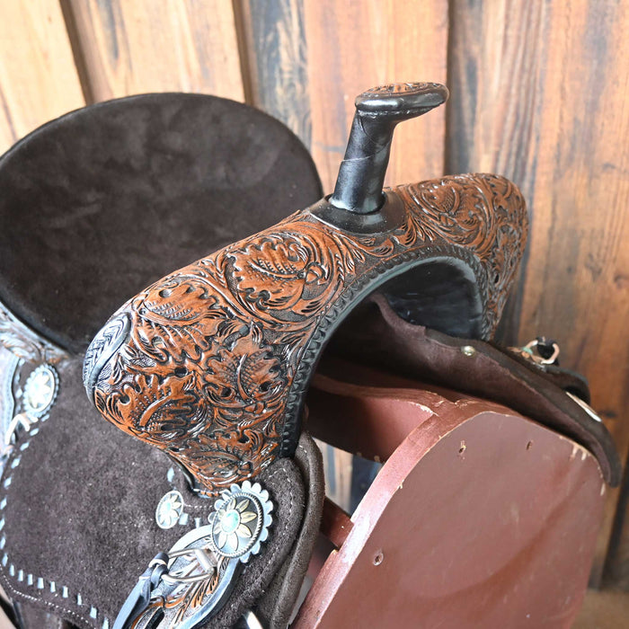 12" SEVEN LIGHTWEIGHT WOOD TREE YOUTH BARREL SADDLE