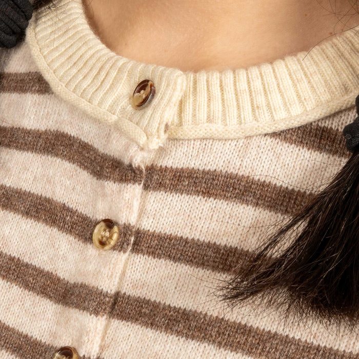 Striped Pattern Cardigan