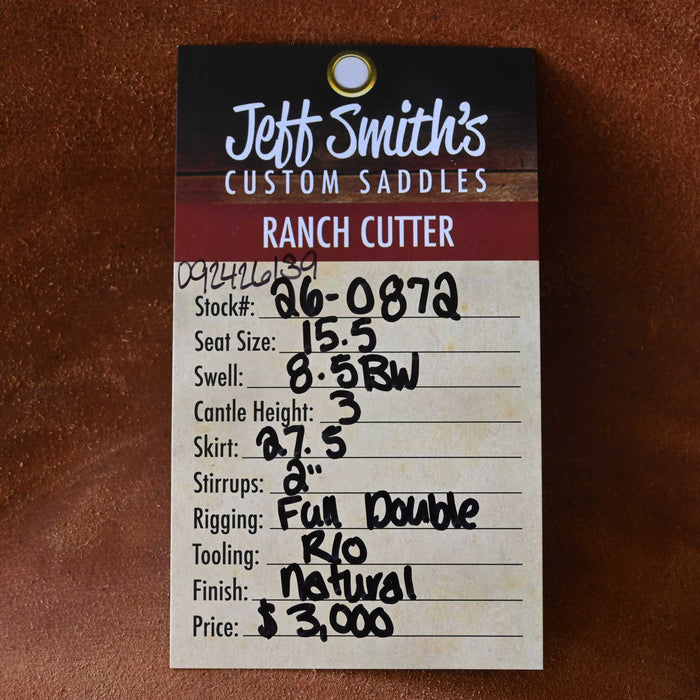15.5" JEFF SMITH BUSTER WELCH RANCH CUTTER SADDLE