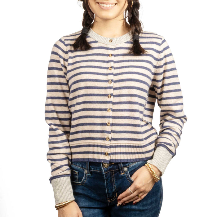 Striped Pattern Cardigan