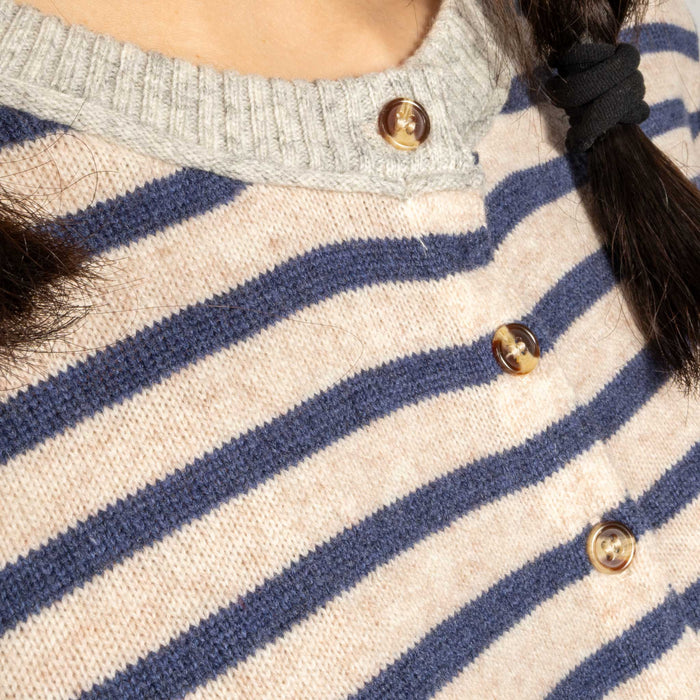 Striped Pattern Cardigan