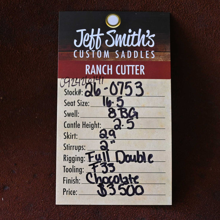 16.5" JEFF SMITH BEAU GALYEAN RANCH CUTTER SADDLE