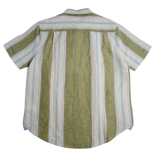 True Grit Linen Stripe Button Down Shirt MEN - Clothing - Shirts - Short Sleeve TRUE GRIT