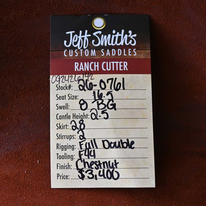 16.5" JEFF SMITH BEAU GALYEAN RANCH CUTTER SADDLE