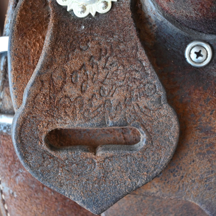 13" USED DOUBLE J POZZI PRO BARREL SADDLE Saddles - Used DOUBLE J SADDLERY