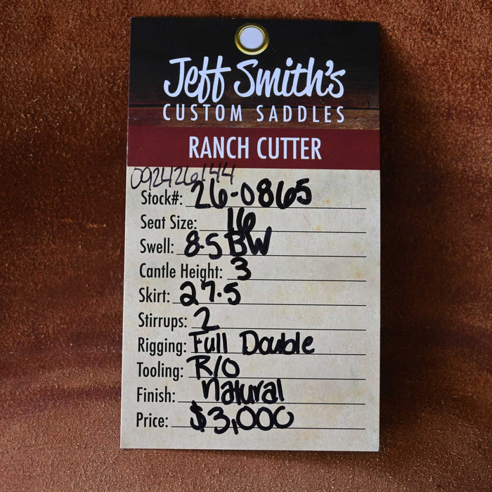 16" JEFF SMITH BUSTER WELCH RANCH CUTTER SADDLE