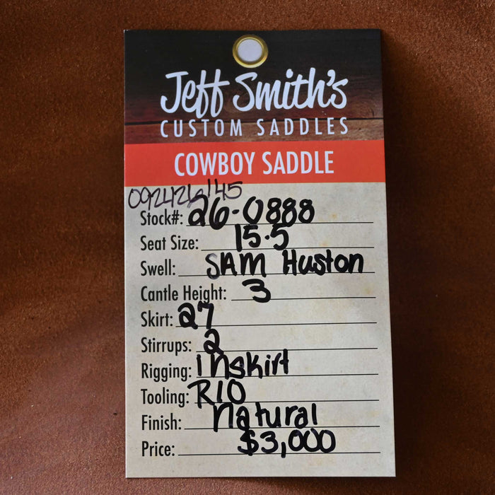 15.5" JEFF SMITH SAM HOUSTON COWBOY SADDLE Saddles - New Jeff Smith
