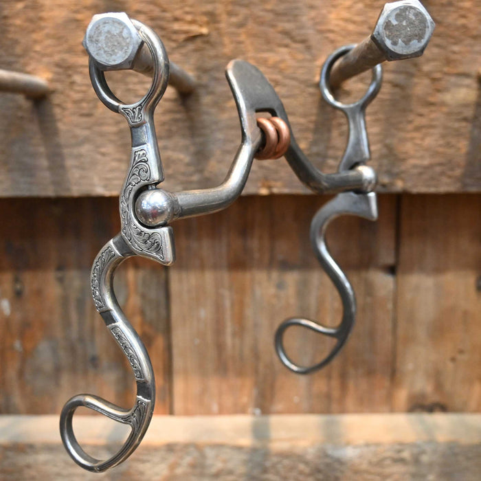 Brandon Anthony Silver Mounted Tall Port w/Rings Bit 1971 Tack - Bits Brandon Anthony