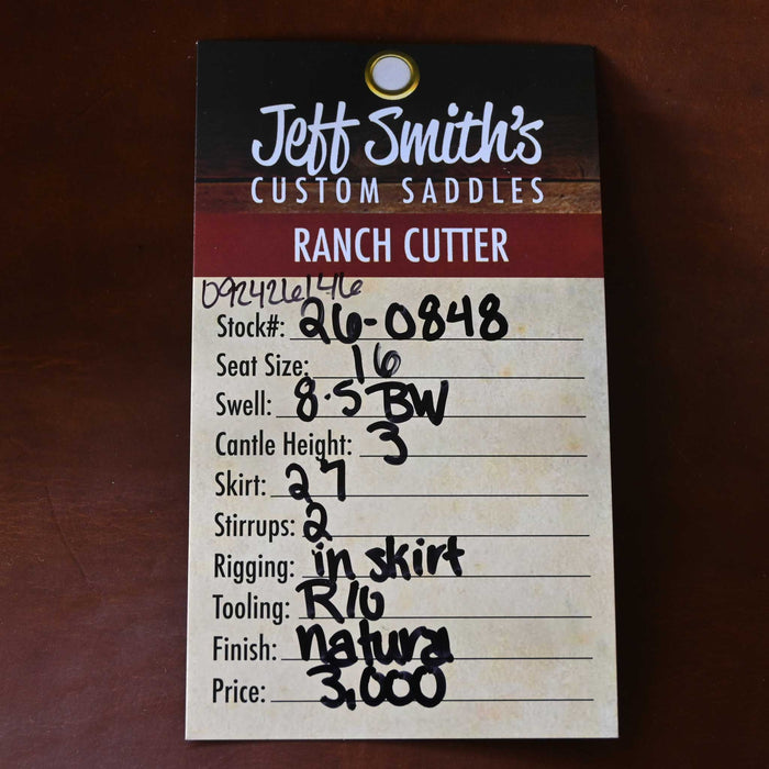 16" JEFF SMITH BUSTER WELCH RANCH CUTTER SADDLE