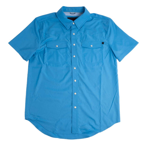 Rock & Roll Denim Men's Tek Ripstop Pearl Snap Shirt - Blue MEN - Clothing - Shirts - Short Sleeve Panhandle