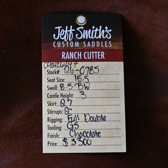 15.5" JEFF SMITH BUSTER WELCH RANCH CUTTER SADDLE