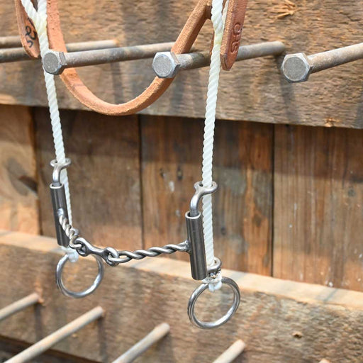 CHS Twisted Dogbone Gag Bridle Tack - Training Cow Horse Supply