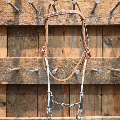 CHS Twisted Dogbone Gag Bridle Tack - Training Cow Horse Supply