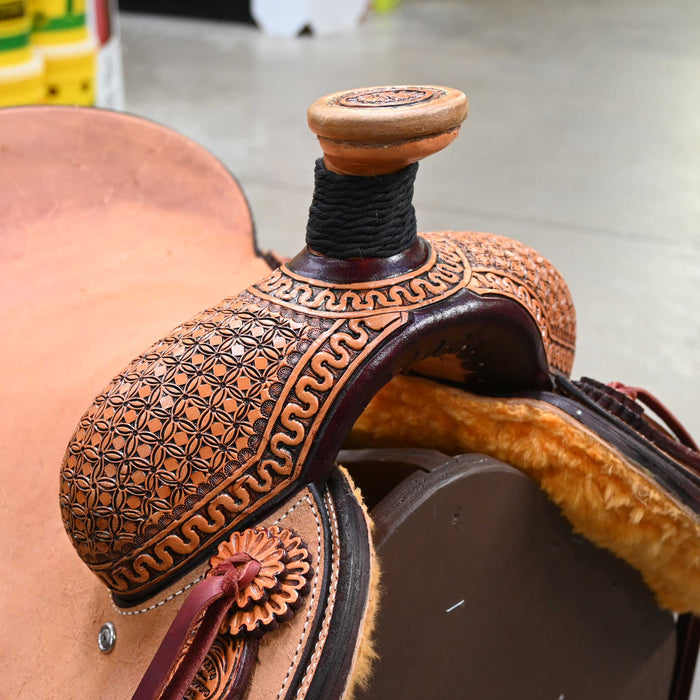 15" TESKEY'S TEAM ROPING SADDLE Saddles - New Teskey's Saddlery