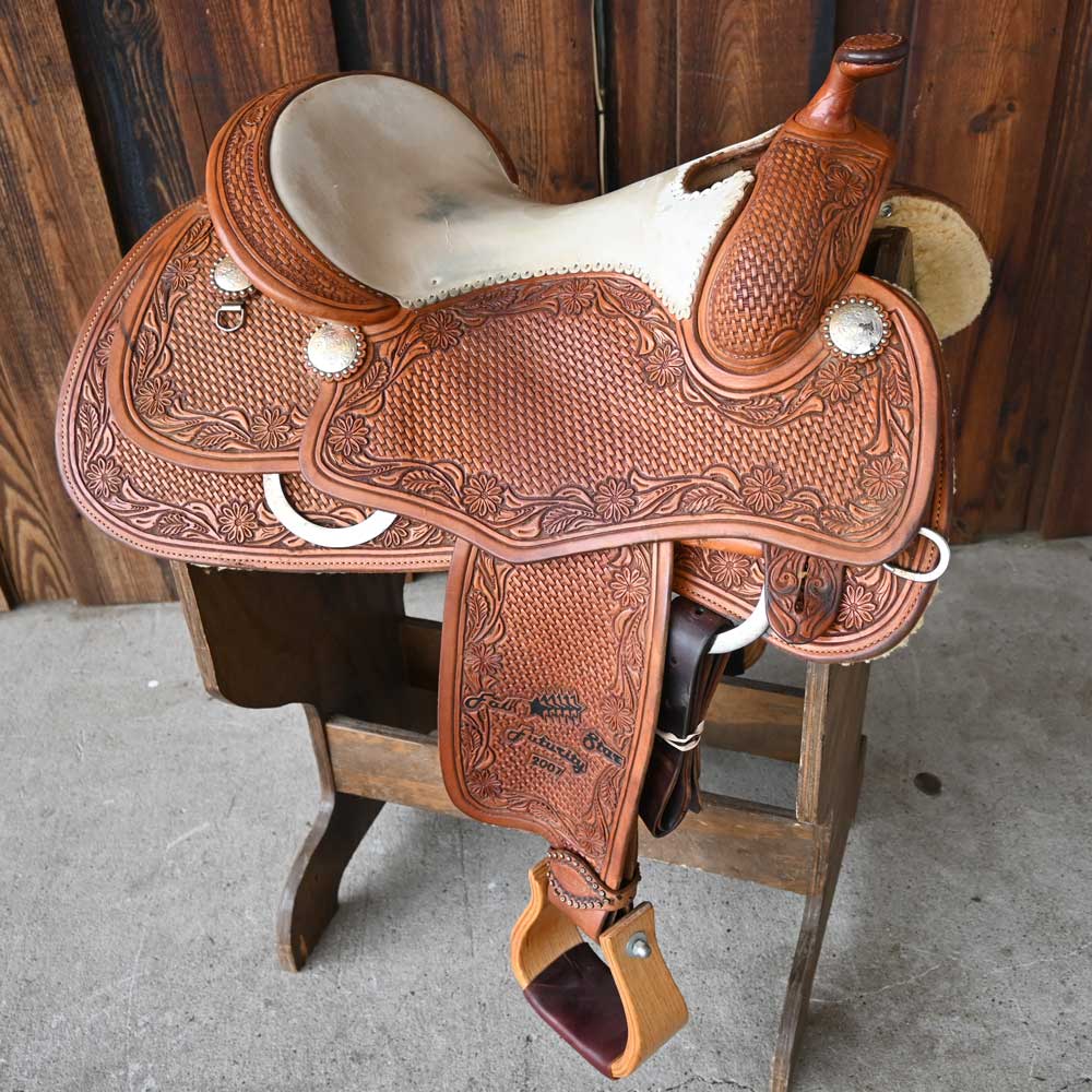 15.5" USED TESKEY'S REINING SADDLE Saddles TESKEY'S SADDLERY LLC   