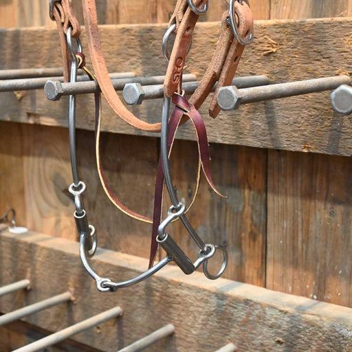 CHS Smooth Snaffle Gag Bridle Tack - Training Cow Horse Supply