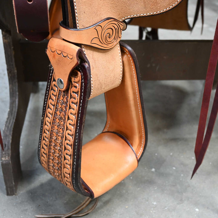 15" TESKEY'S TEAM ROPING SADDLE Saddles - New Teskey's Saddlery