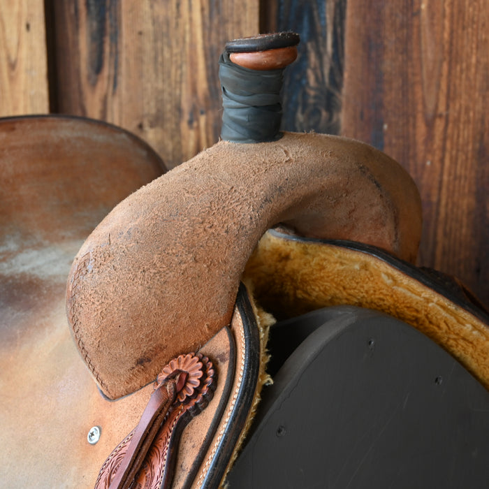 16" USED TESKEY'S PRO CUTTER RANCH CUTTER SADDLE