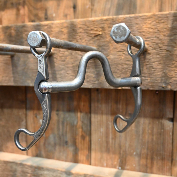 Brandon Anthony Silver Engraved Solid Port Bit Tack - Bits Brandon Anthony