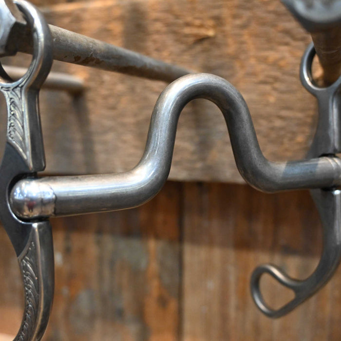 Brandon Anthony Silver Engraved Solid Port Bit Tack - Bits Brandon Anthony