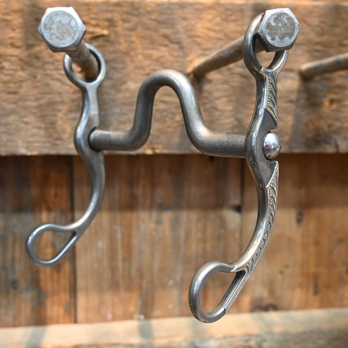 Brandon Anthony Silver Engraved Solid Port Bit Tack - Bits Brandon Anthony