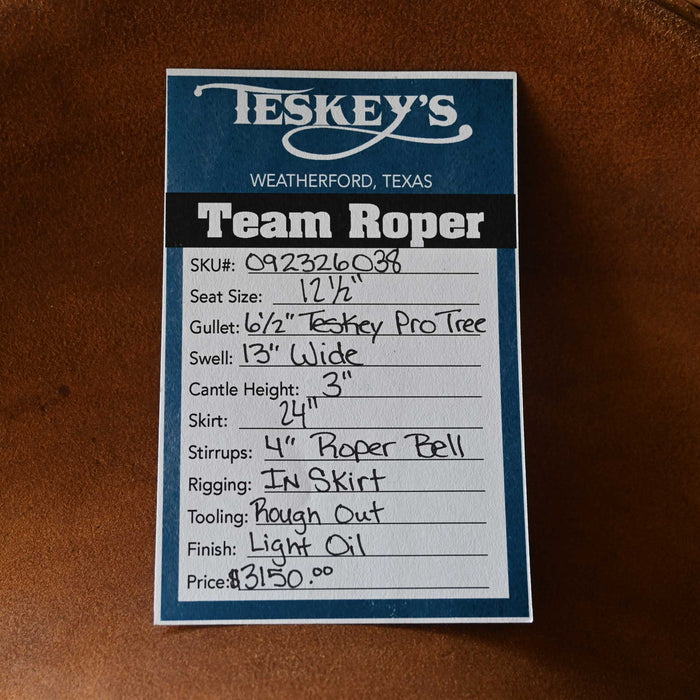 12.5" TESKEY'S TEAM ROPING SADDLE