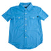 Rock & Roll Denim Boy's Tek Solid Blue Pearl Snap Shirt KIDS - Boys - Clothing - Shirts - Short Sleeve Shirts Panhandle
