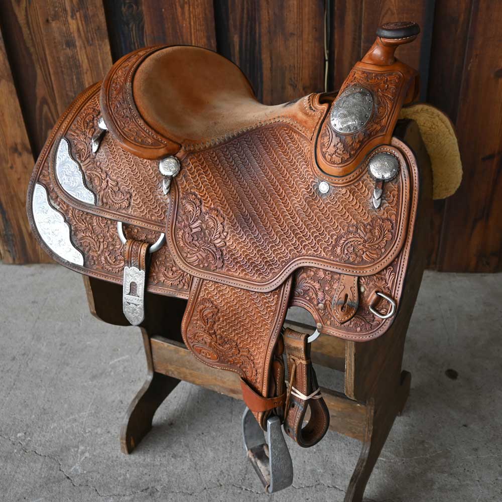 14.5" USED TROPHY TACK REINING SADDLE Saddles Trophy Tack   