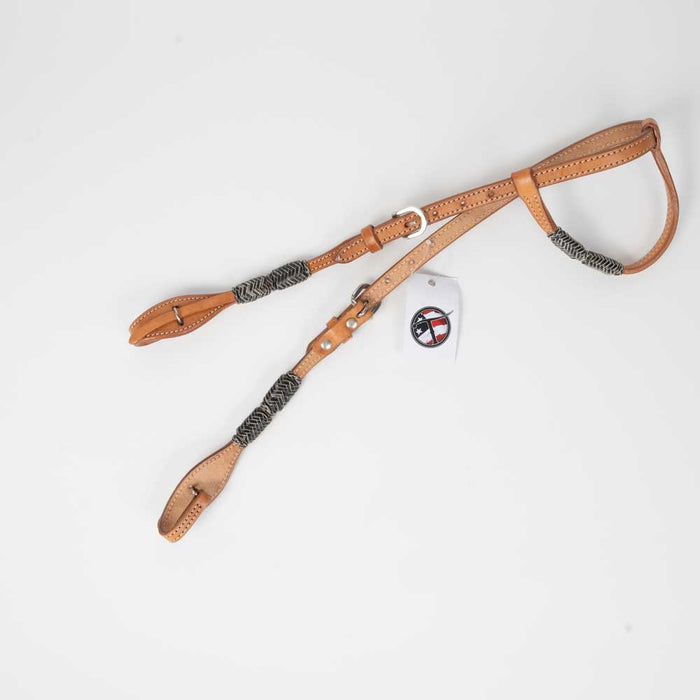 NEW Leather One Ear Headstall W/ Black Rawhide Embellish Sale Barn Teskey's   