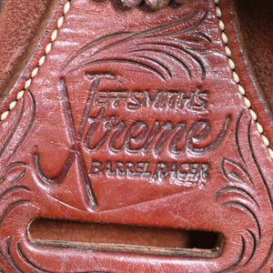 14" USED JEFF SMITH XTREME BARREL SADDLE Saddles Jeff Smith   