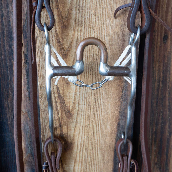 Trammell Copper Port Bridle Rig w/Split Ear Headstall Sale Barn Trammell