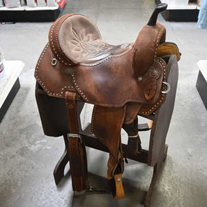 13.5" USED DOUBLE J POZZI PRO BARREL SADDLE Saddles DOUBLE J SADDLERY   