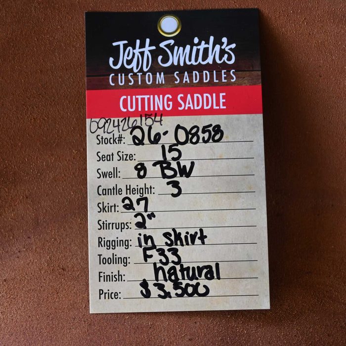 15" JEFF SMITH BUSTER WELCH CUTTING SADDLE