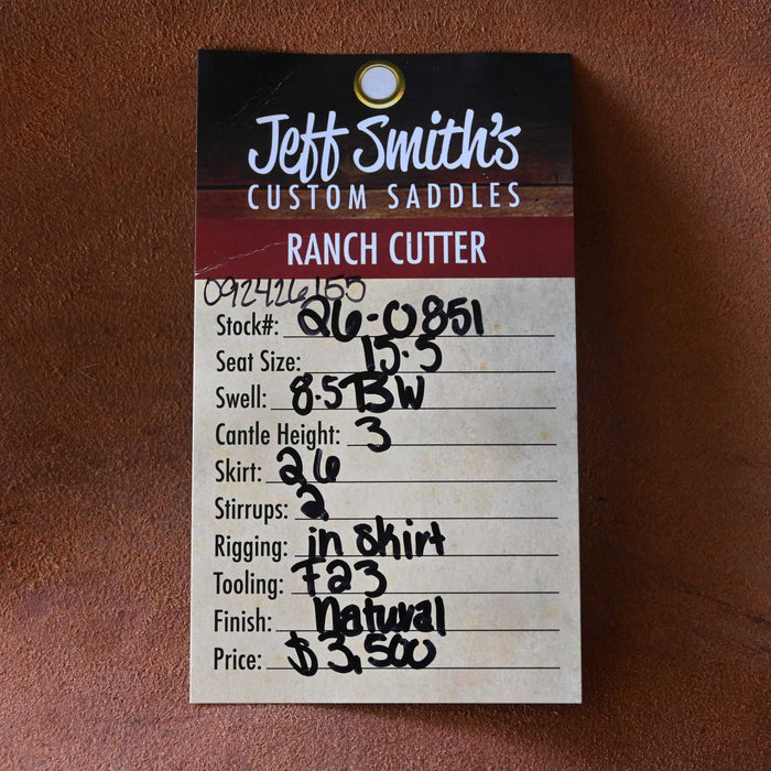 15.5" JEFF SMITH BUSTER WELCH RANCH CUTTER SADDLE Saddles - New Jeff Smith