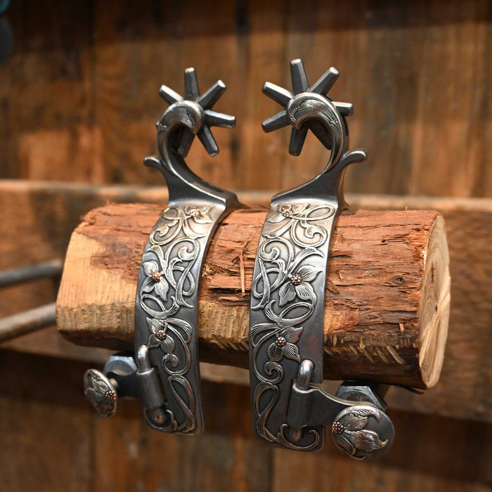 B. Anthony Silver Mounted 7pt. Spurs