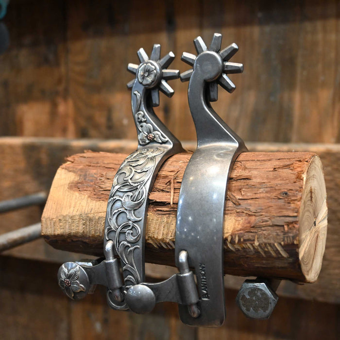 B. Anthony Silver Mounted 9pt. Spurs