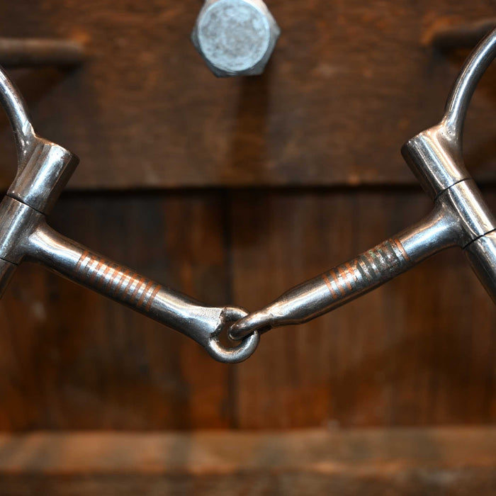 D-Ring Smooth Snaffle w/ Copper Inlay Bit