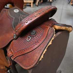 14" USED DOUBLE J LYNN MCKENZIE BARREL SADDLE Saddles DOUBLE J SADDLERY   