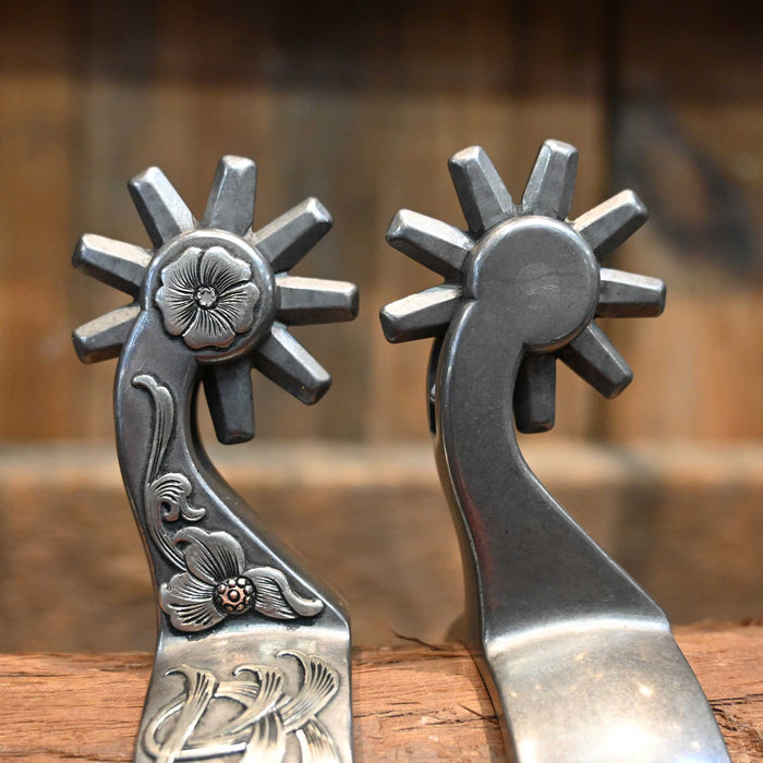 B. Anthony Silver Mounted 9pt. Spurs