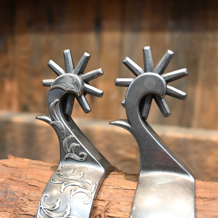 B. Anthony Silver Mounted 9pt. Spurs